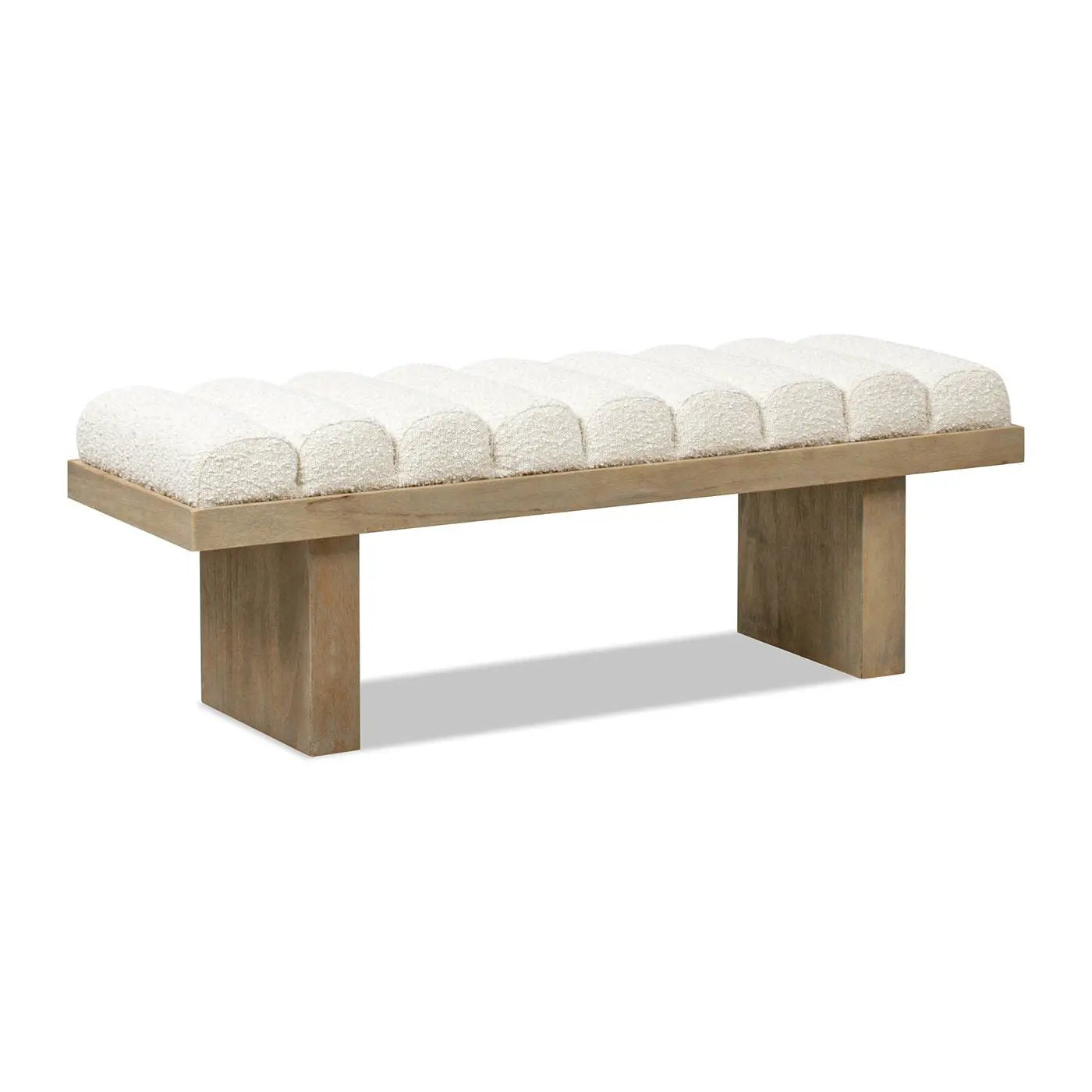 Bella - Upholstered Modern Accent Bench - Ivory White by Unique Piece Furniture