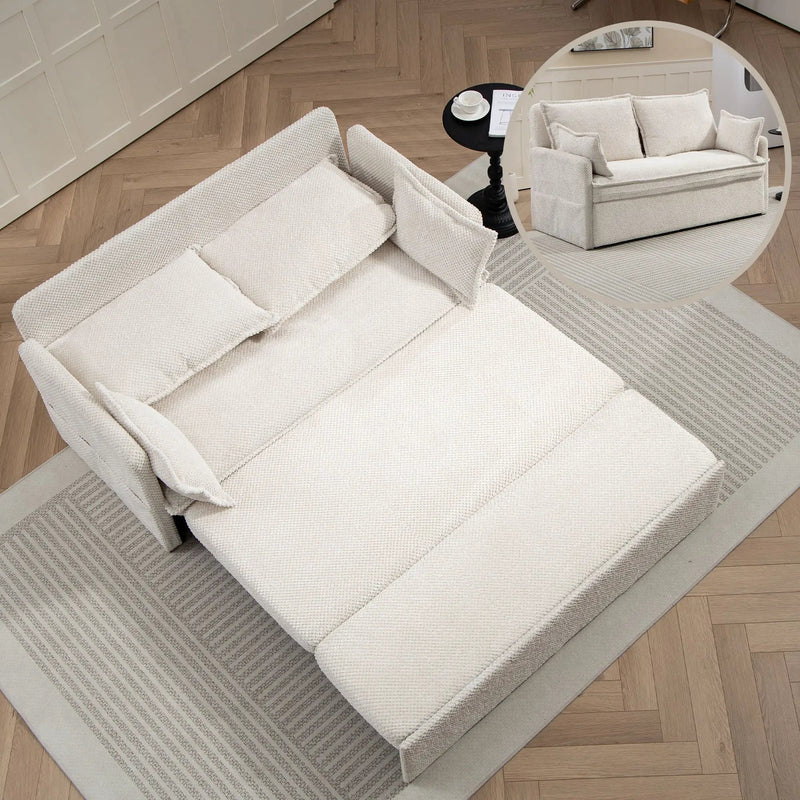 Pull Out Sofa Bed, Convertible Sleeper Sofa Couch, Side Storage, And USB / C - Type Charging Ports Chair by HouseOfZazla