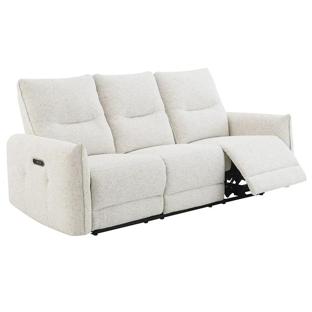 Lalisa - Power Motion Sofa With USB Port - Cream Chenille by Unique Piece Furniture