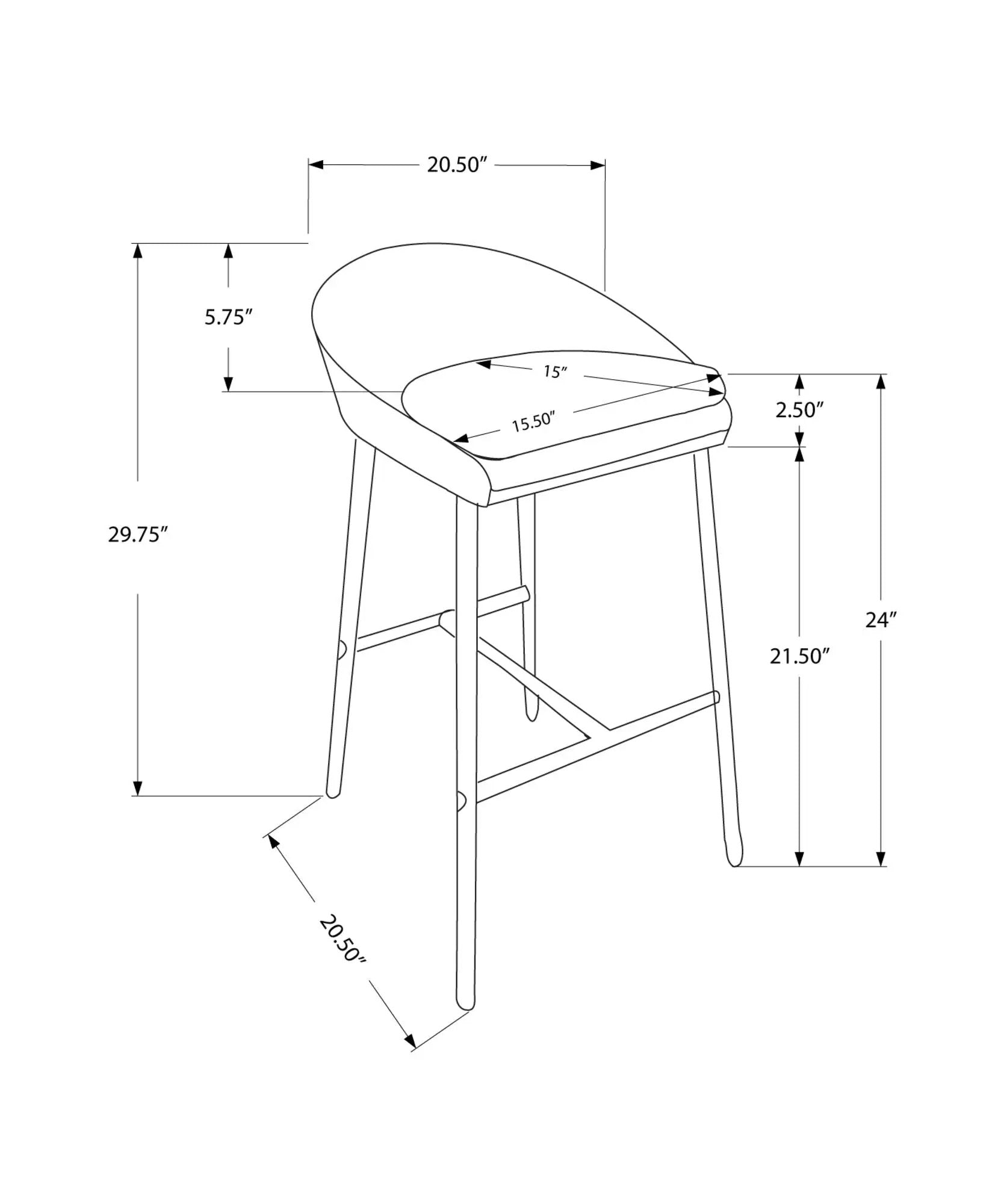 Swivel Stool Bar Height, Contemporary & Modern (Set of 2) by Unique Piece Furniture