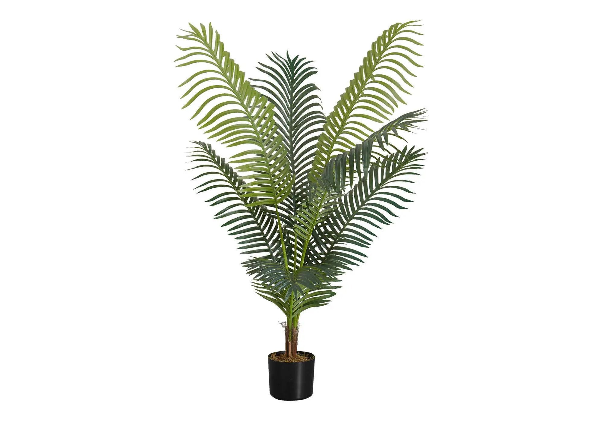 47" Tall Artificial Palm Tree - Indoor Faux Plant in Black Pot by HouseOfZazla