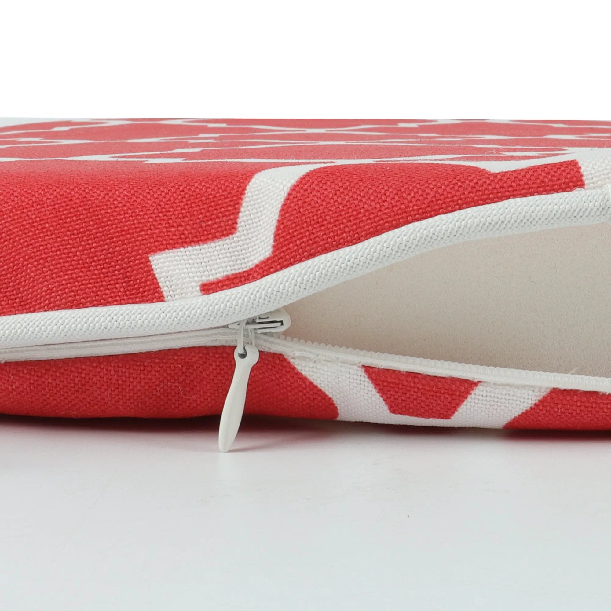 Outdoor Chair Cushions with Straps - Set of 4, Plaid Red by HouseOfZazla