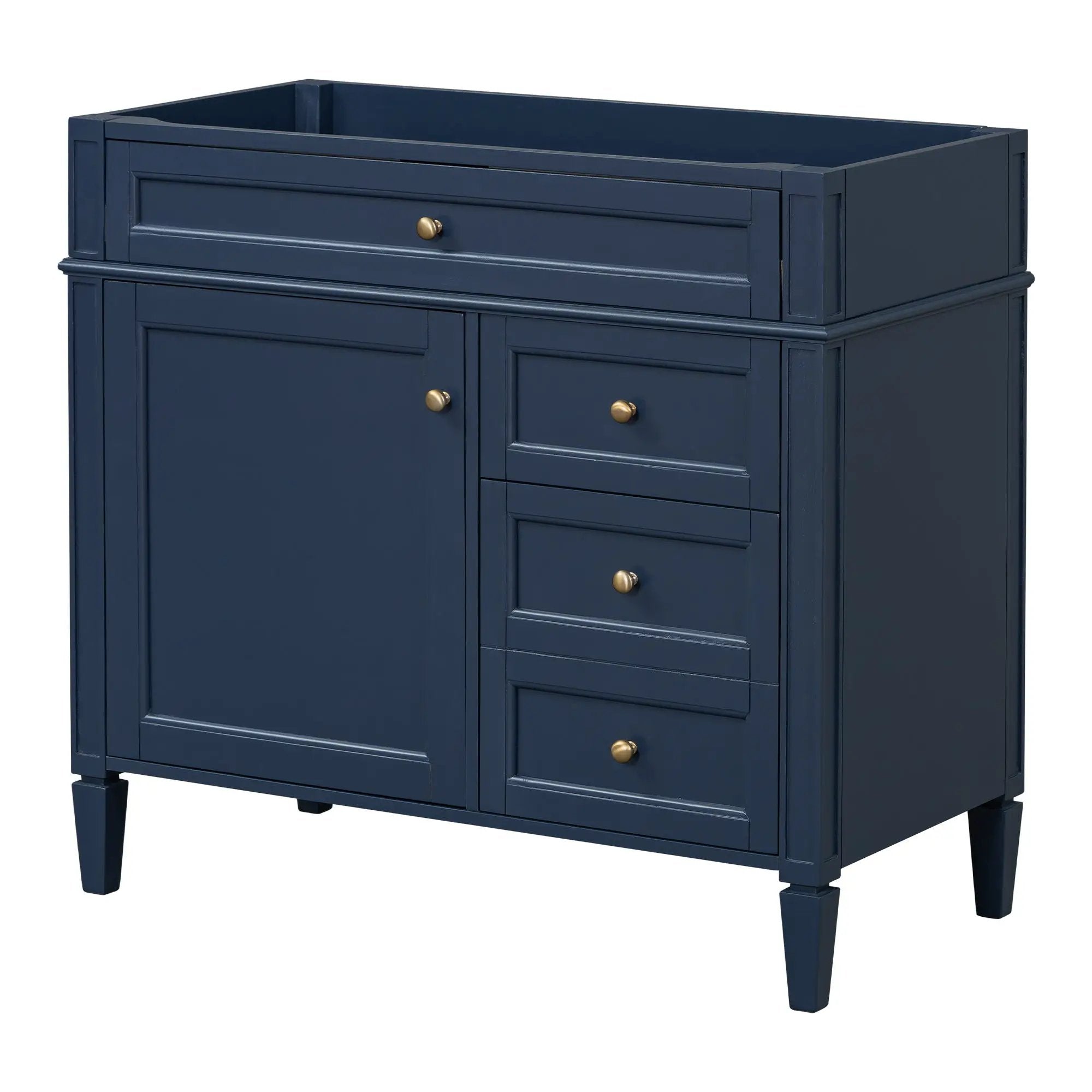 Bathroom Vanity With 2 Drawers And Tip-Out Drawer, Storage Cabinet by Unique Piece Furniture