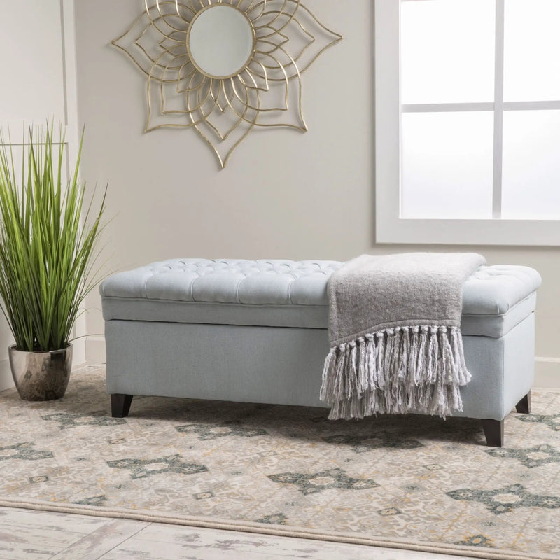 Juliana Storage Ottoman With Birch Legs by HouseOfZazla