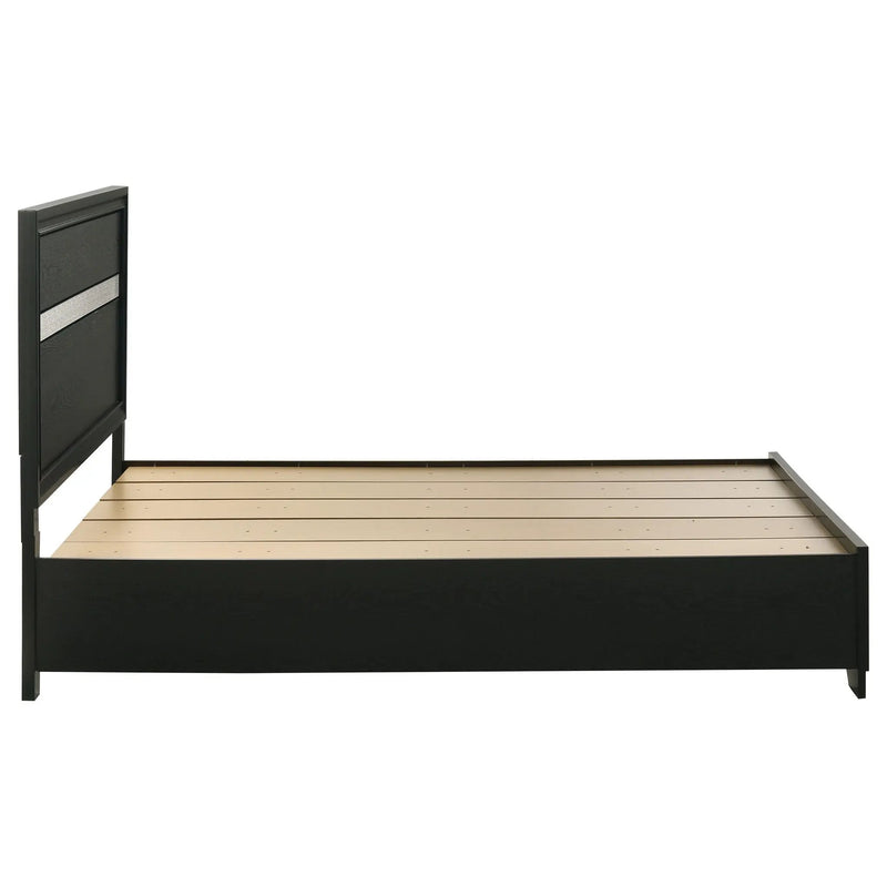 Miranda 51-inch Wood Queen Storage Panel Bed Black by Unique Piece Furniture