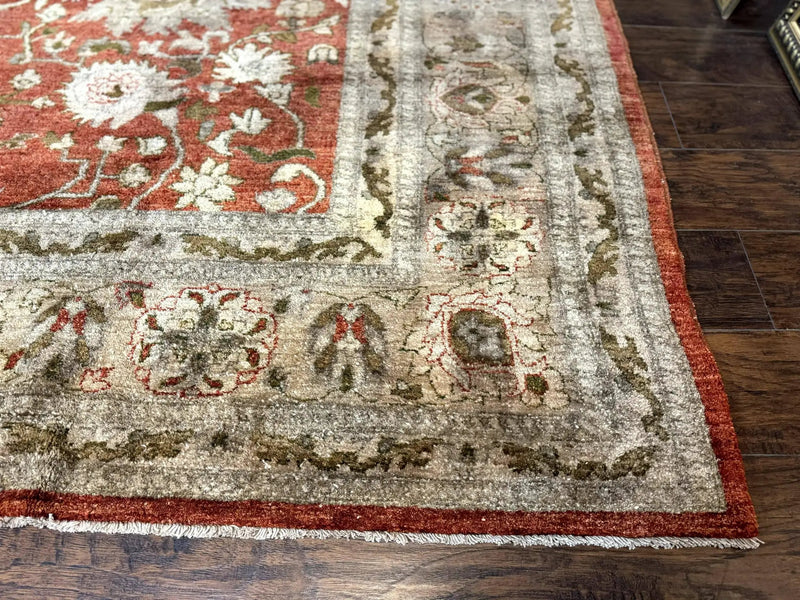 Pakistani Peshawar Rug 10x13, Burnt Orange, Large Handmade Wool Carpet by Jewel Rugs