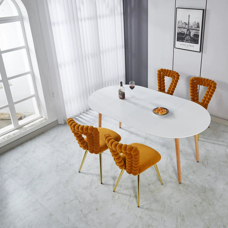 Extensible Table, Dining Table, Office Table, Coffee Table Metal Leg by Unique Piece Furniture