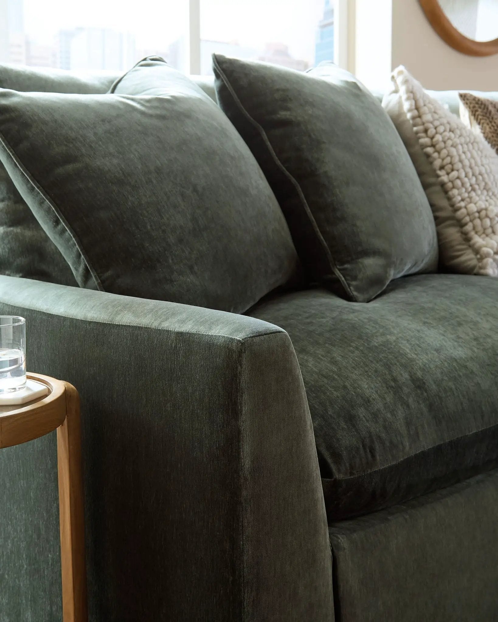 Carriage View - 3-Piece Sectional - Jade by Unique Piece Furniture