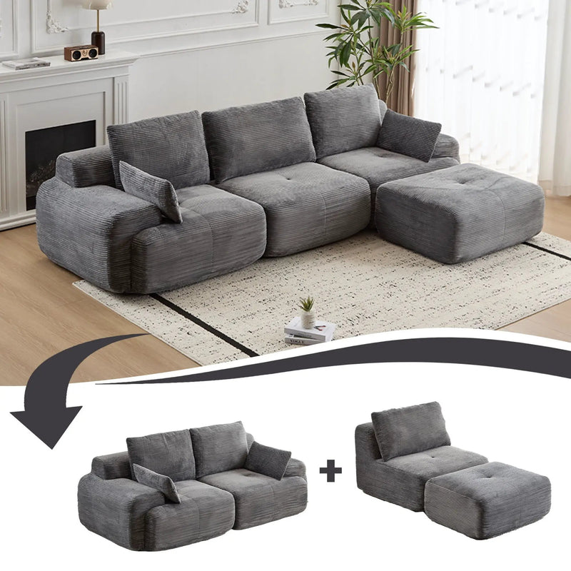 Compressed Sofa, Large Sectional Couches For Living Room by Unique Piece Furniture