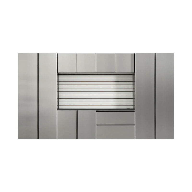 Nova Series - Garage Cabinet Set A With Soft Closing Doors - Metallic Gray by HouseOfZazla