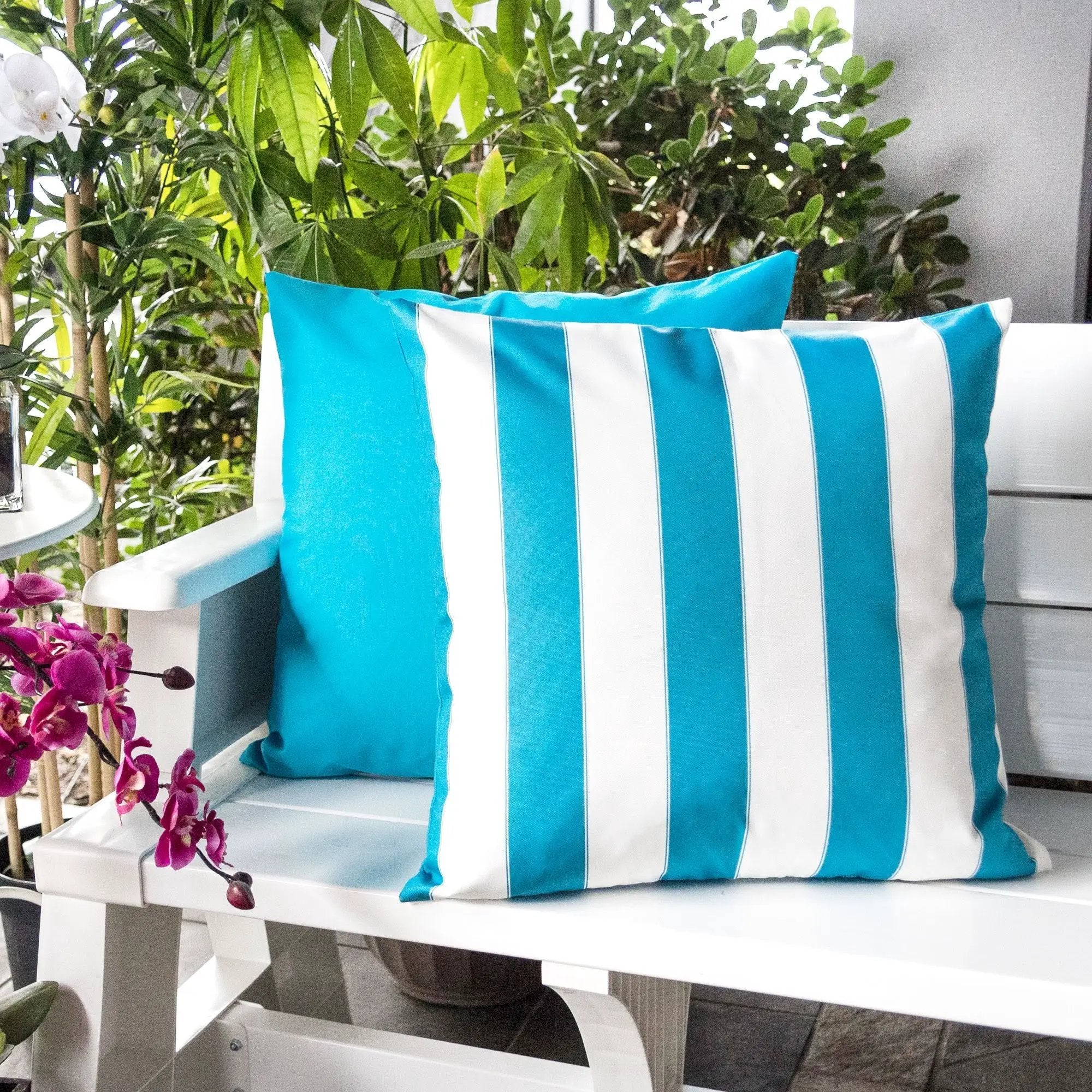 Horizon Stripe Pillow - Outdoor & Indoor Set of 2 by HouseOfZazla