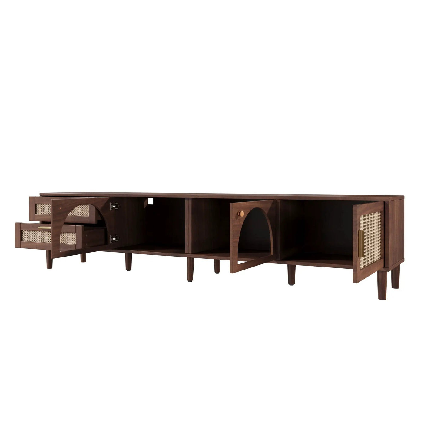 TV Stand With App-Controlled LED Lights, 2 Drawers & Door Storage by Unique Piece Furniture