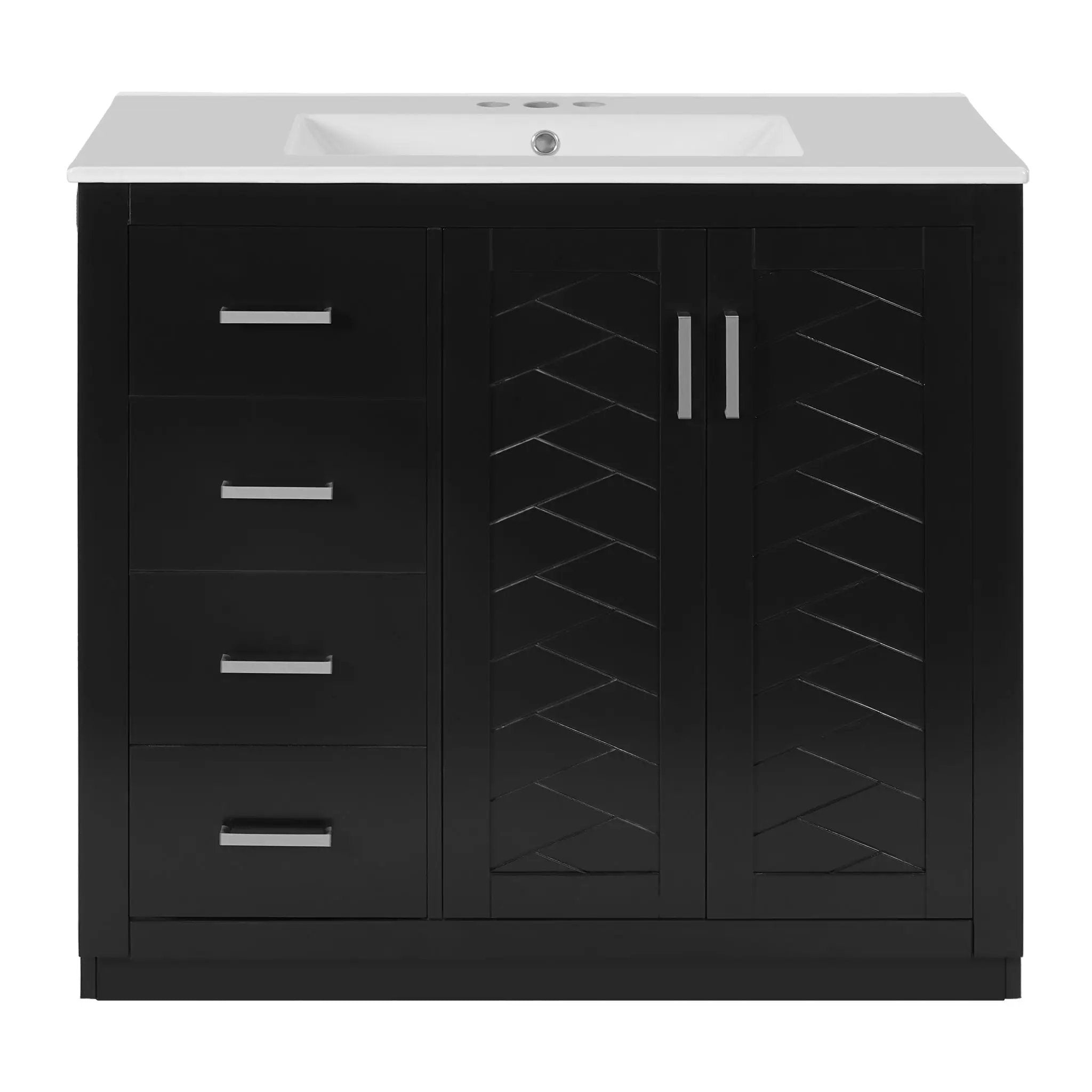 Bathroom Vanity With Sink Combo, Storage Cabinet, Freestanding Set With 3 Drawers & Soft Closing Doors by Unique Piece Furniture