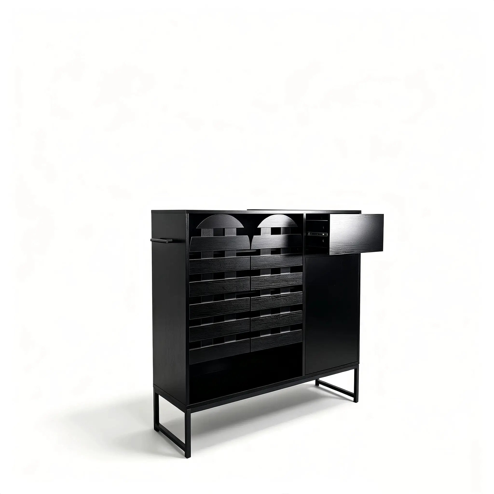 Buffet Cabinet with Storage and Woven Doors by HouseOfZazla