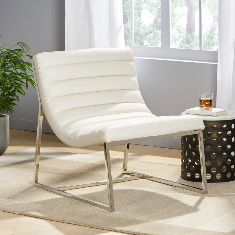 Wilmouth Roll Occasional Chair - White by HouseOfZazla