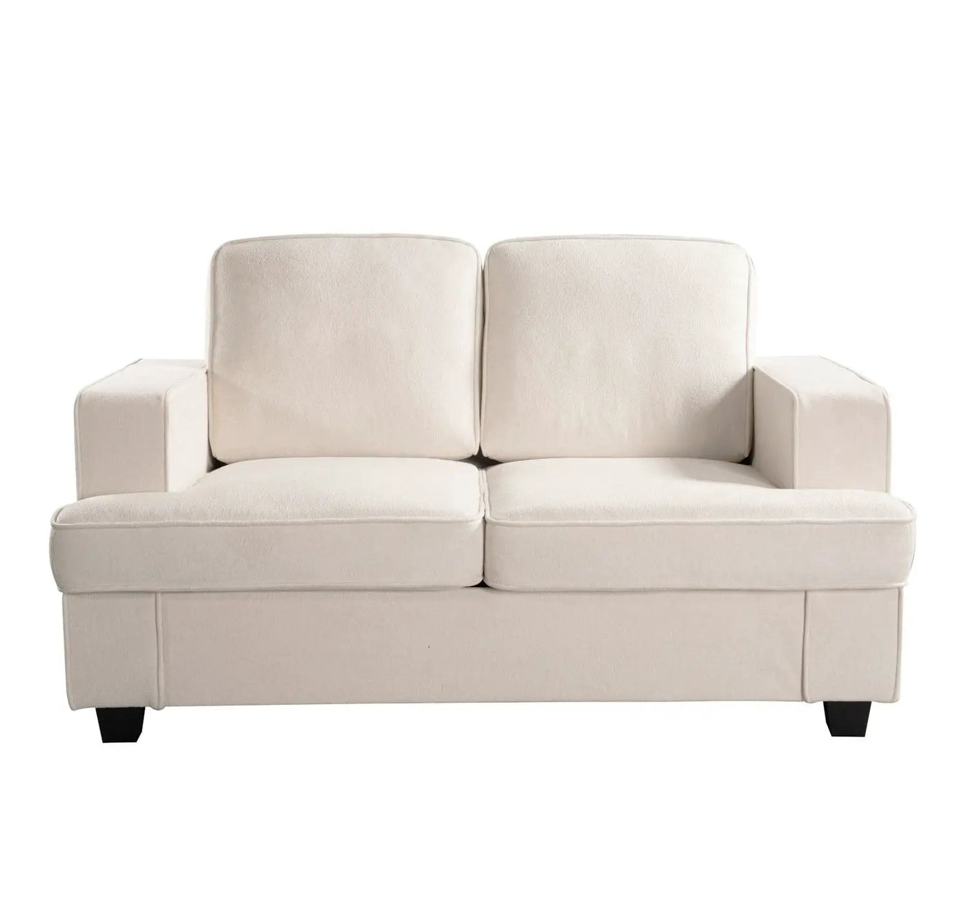 Modern Loveseat, Comfortable 2 Seater Couch With Deep Seating, Loose Back Cushions, Wide Arms by Unique Piece Furniture