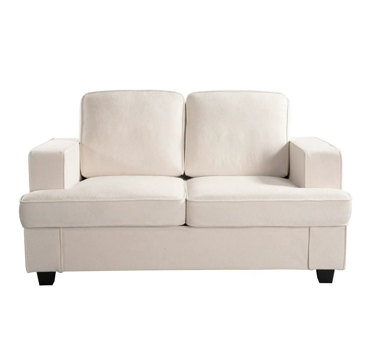 Modern Loveseat, Comfortable 2 Seater Couch With Deep Seating, Loose Back Cushions, Wide Arms by Unique Piece Furniture