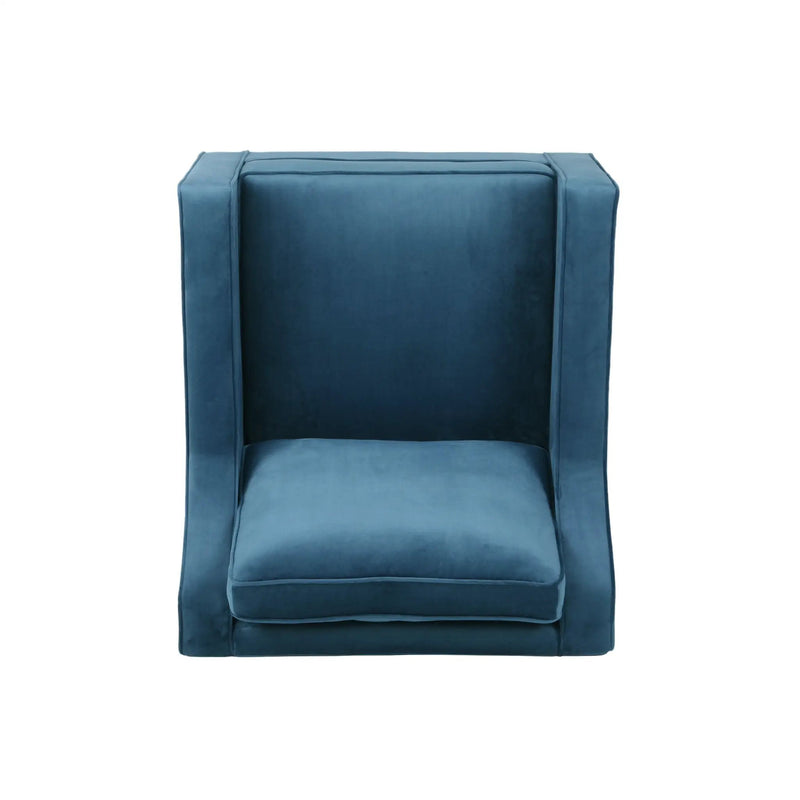 Blue Velvet Upholstered Club Chair by HouseOfZazla