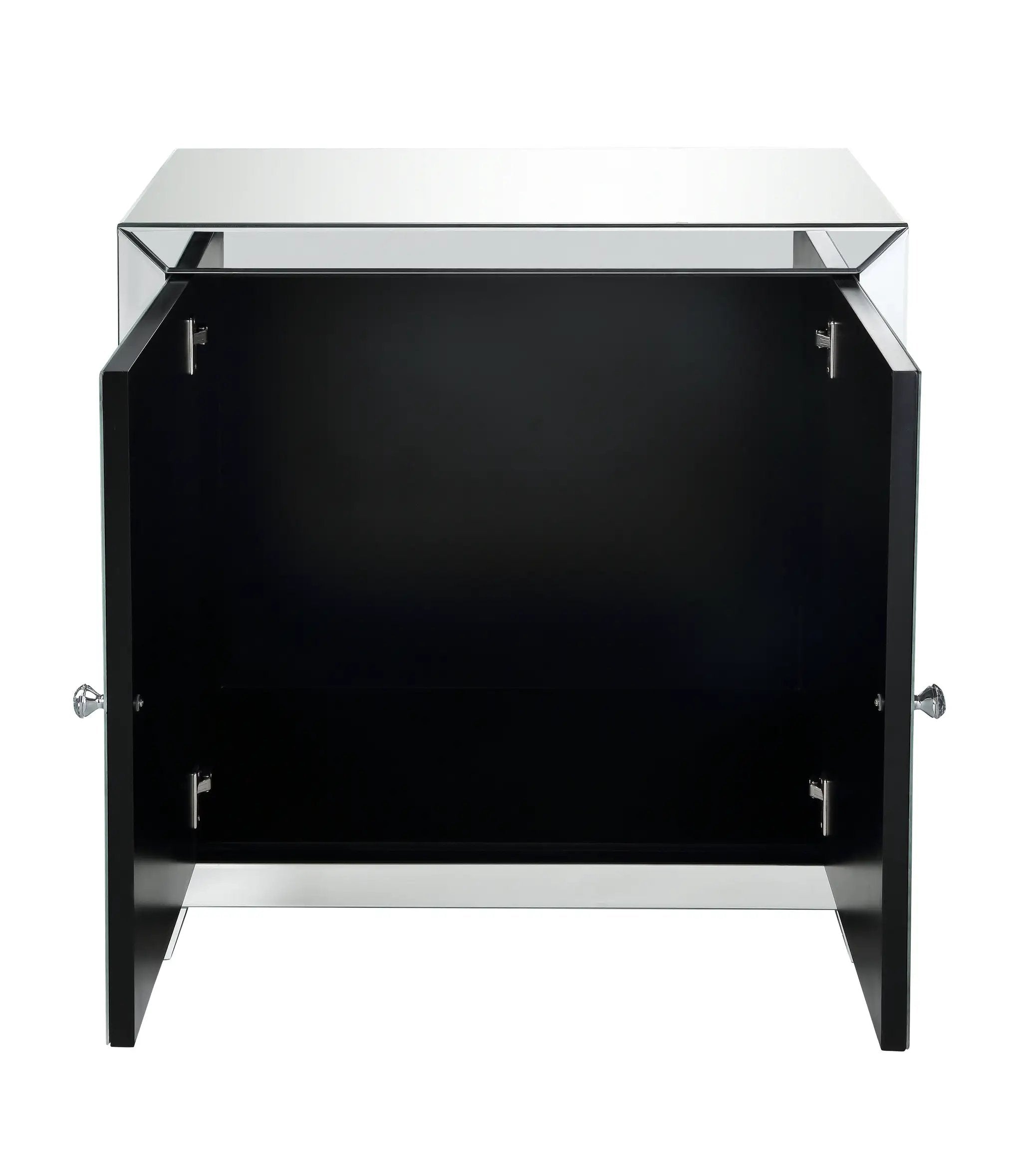 Noralie Mirrored & Faux Diamonds Console Cabinet by HouseOfZazla