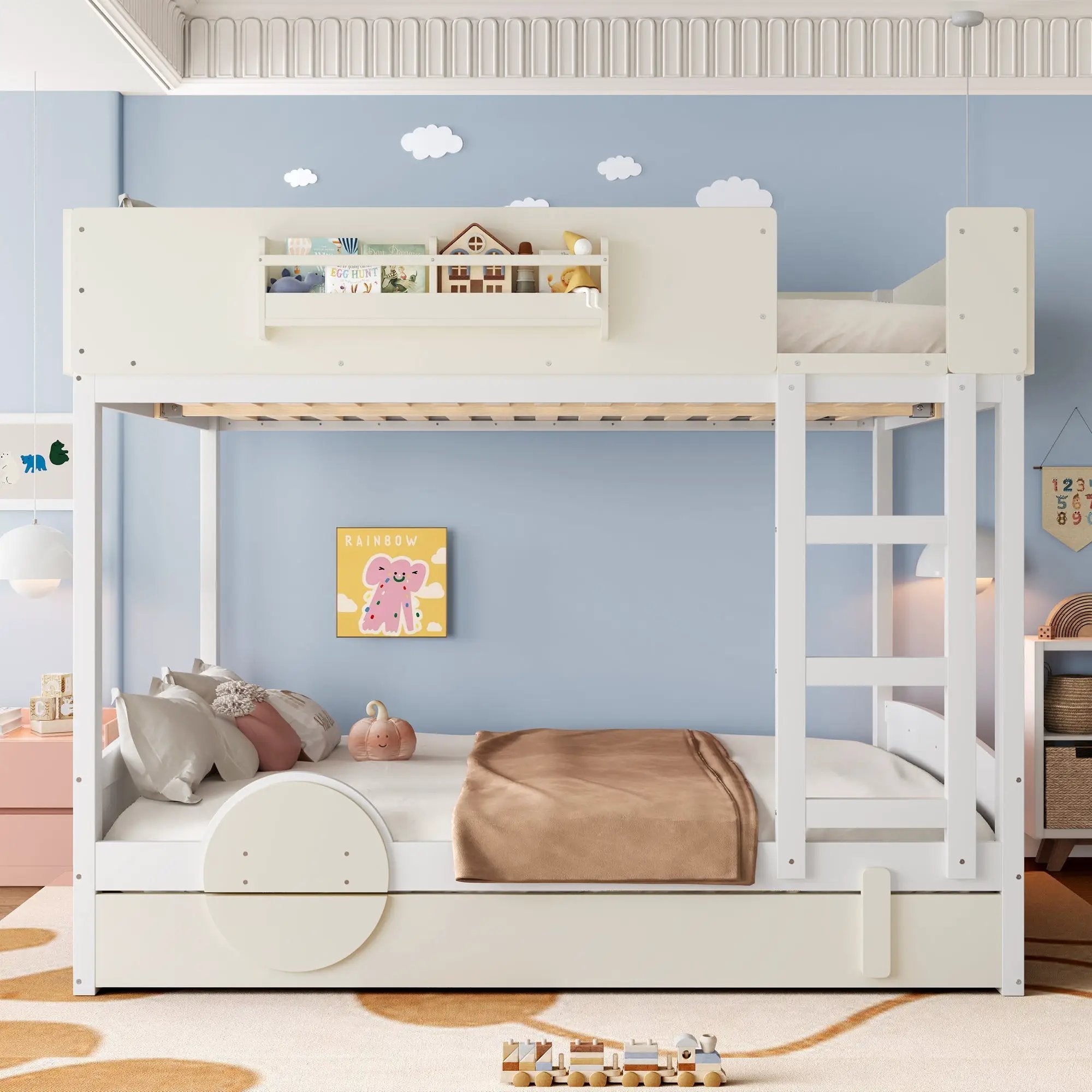 Queen Bunk Bed with Trundle by HouseOfZazla