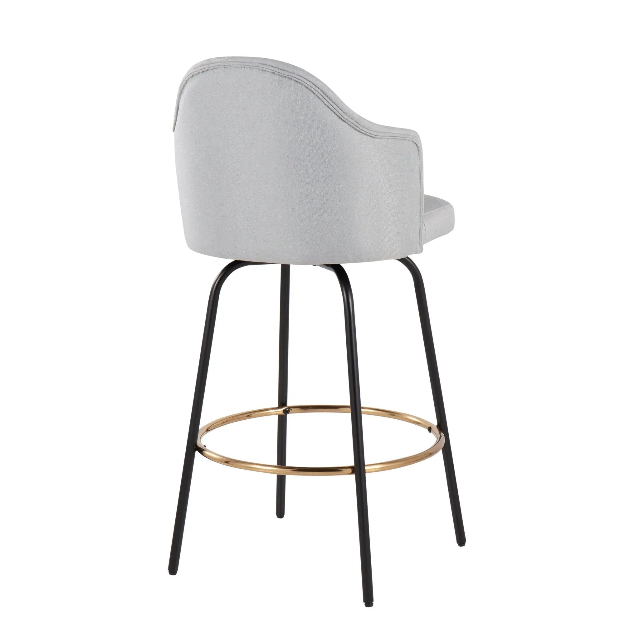 Ahoy - Contemporary Fixed Height Counter Stool Round Footrest (Set of 2) by HouseOfZazla