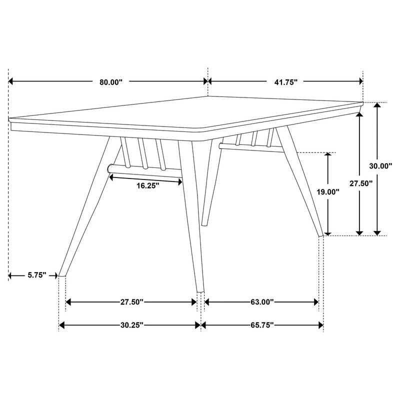 Wes - Rectangular Dining Table - Walnut by HouseOfZazla