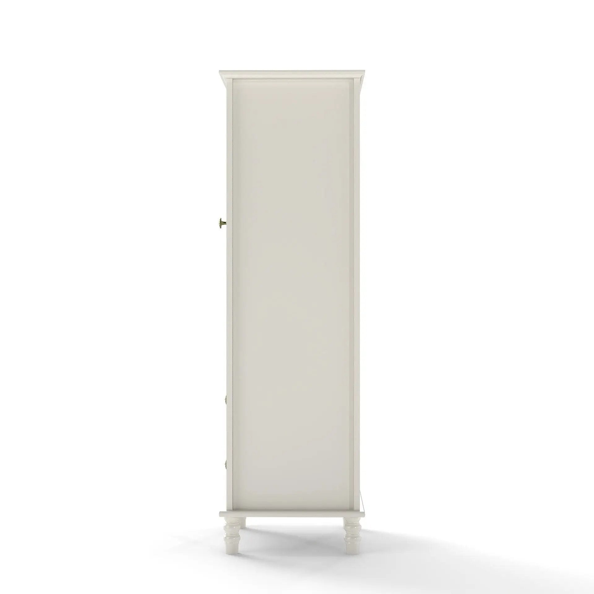 Minimalism Buffet Cabinet With Glass Doors And Double Drawer