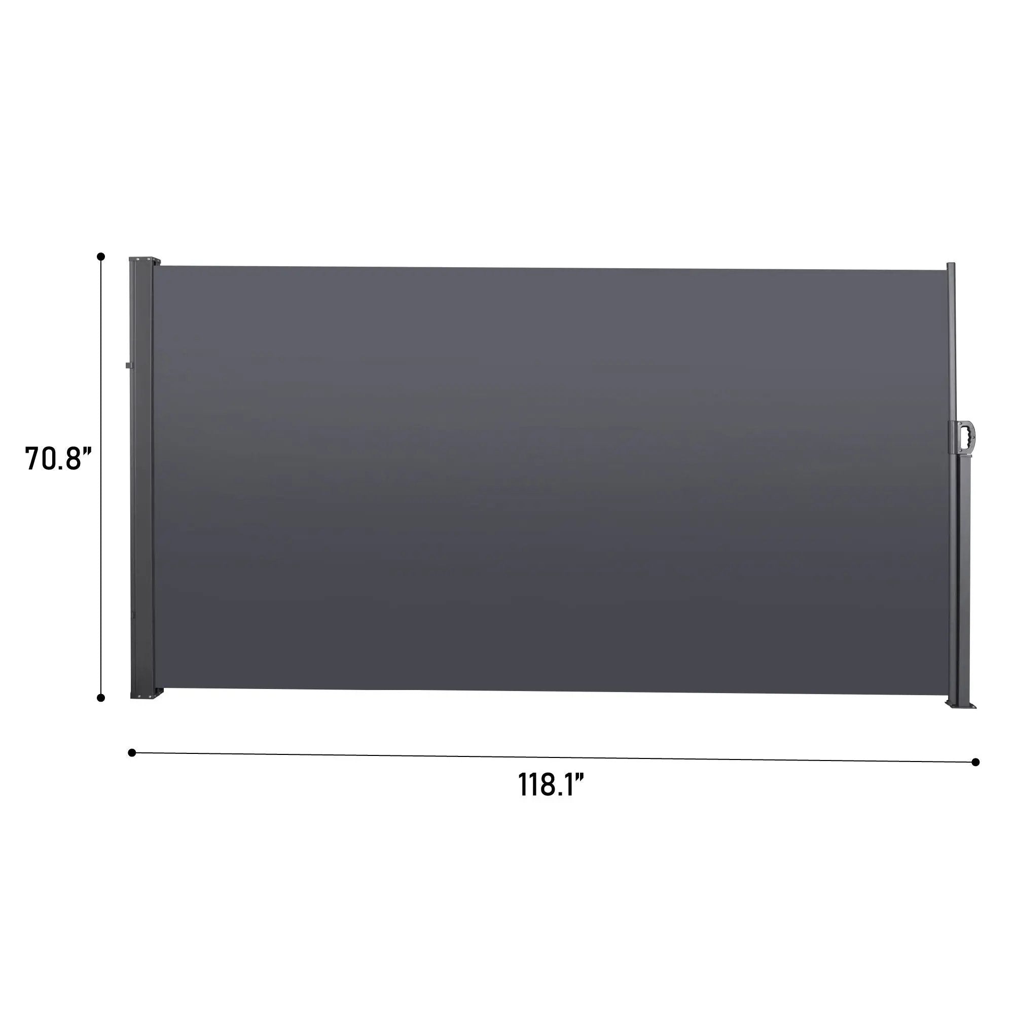 Retractable Side Screen Awning, Uv Resistant, Waterproof, Patio Privacy Screen For Garden, Balcony, Courtyard by Unique Piece Furniture