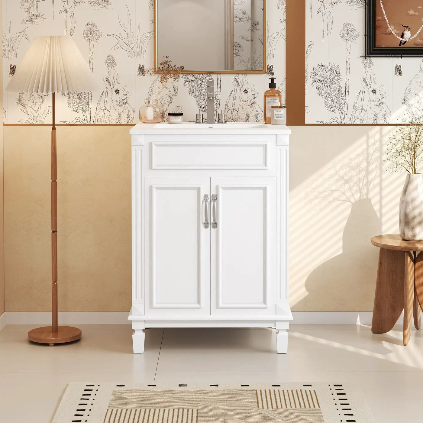 Bathroom Vanity With Top Sink and Soft Closing Doors by HouseOfZazla