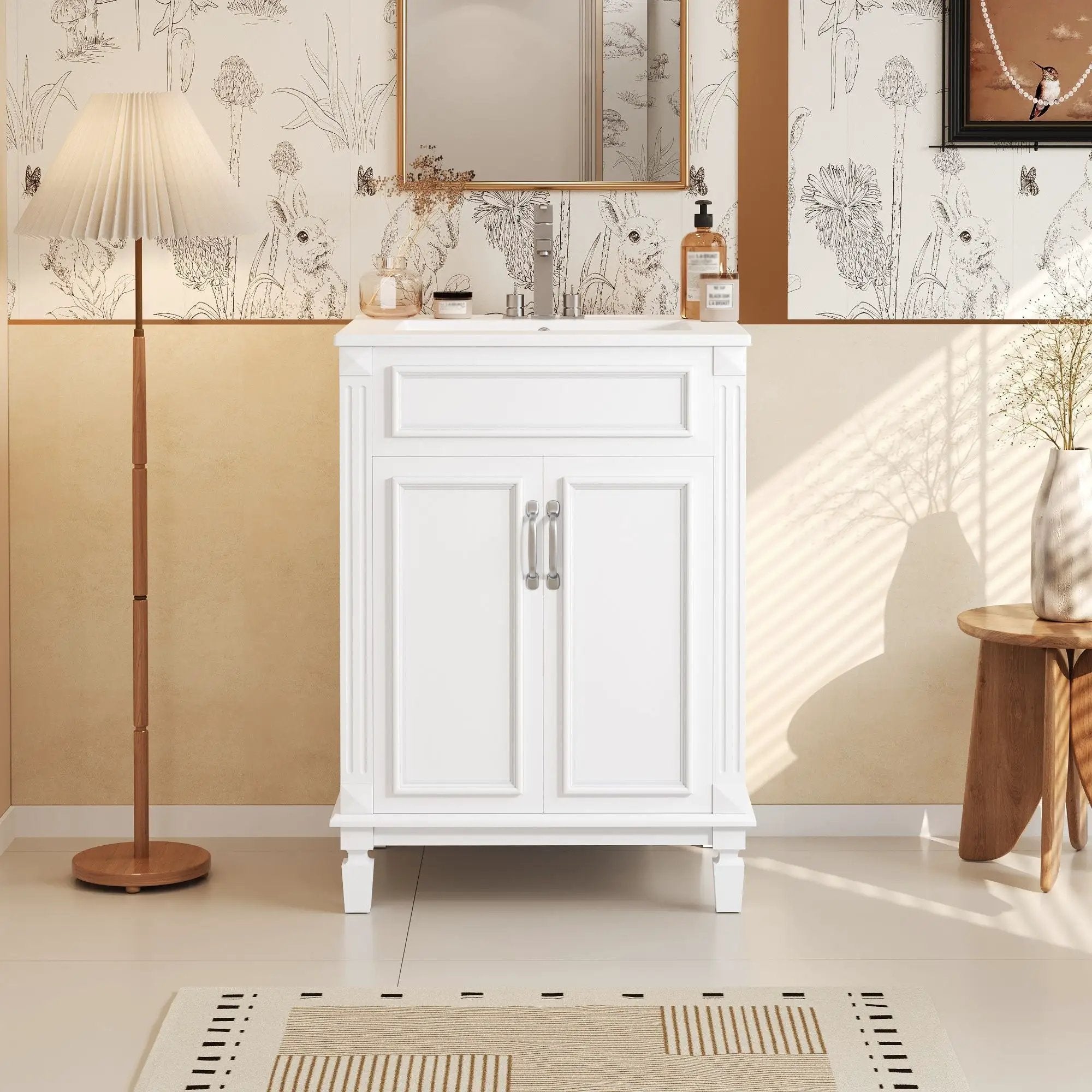 Bathroom Vanity With Top Sink and Soft Closing Doors by HouseOfZazla