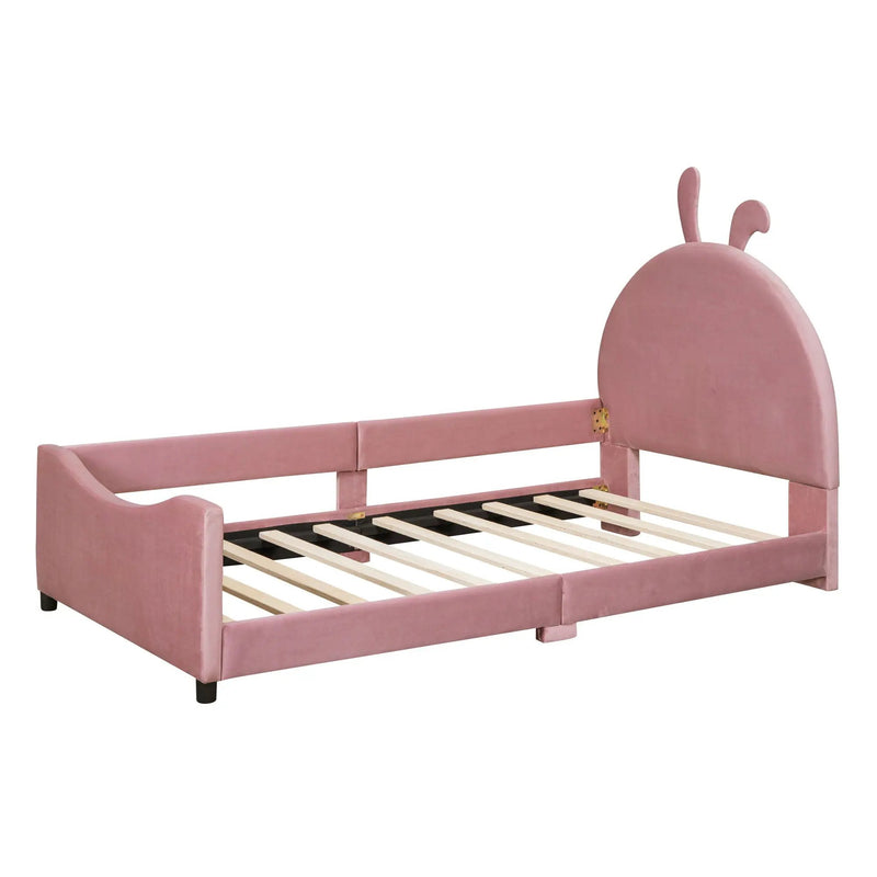 Upholstered Daybed With Rabbit Ear Shaped Headboard by Unique Piece Furniture