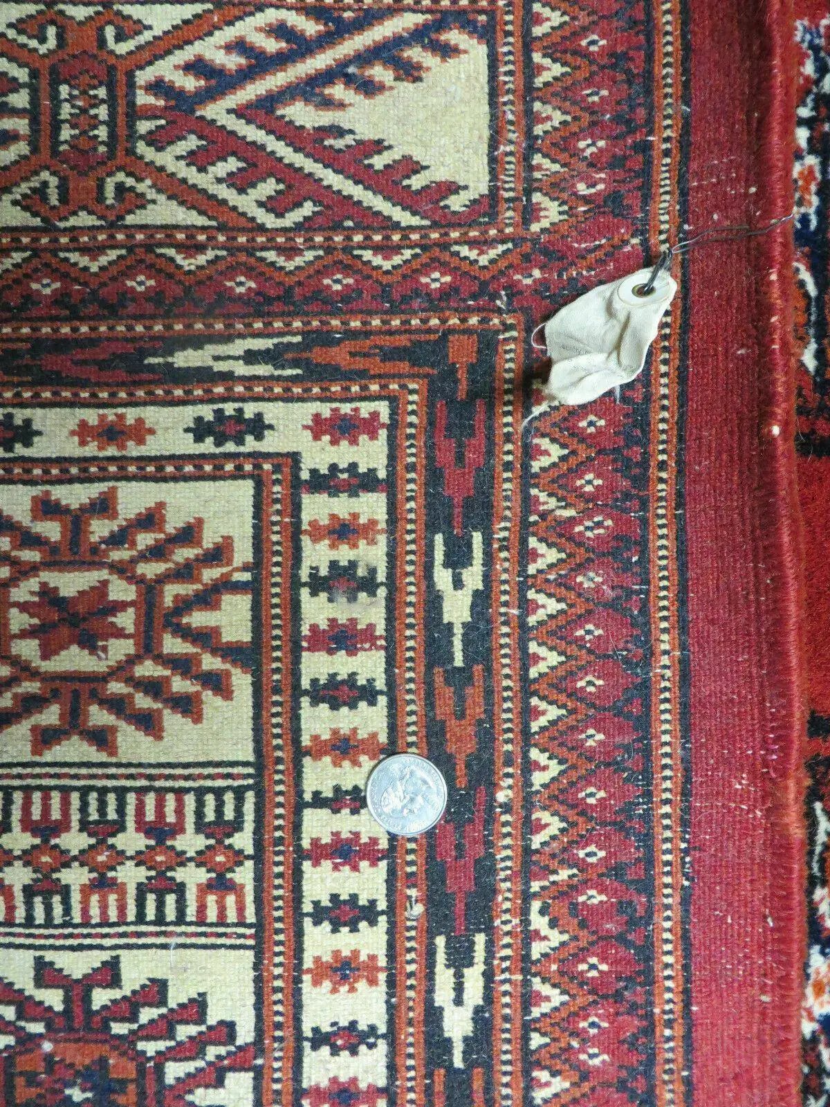 7' X 9' Vintage Handmade Bokhara Turkoman Pakistan Wool Rug Carpet Nice by Jewel Rugs