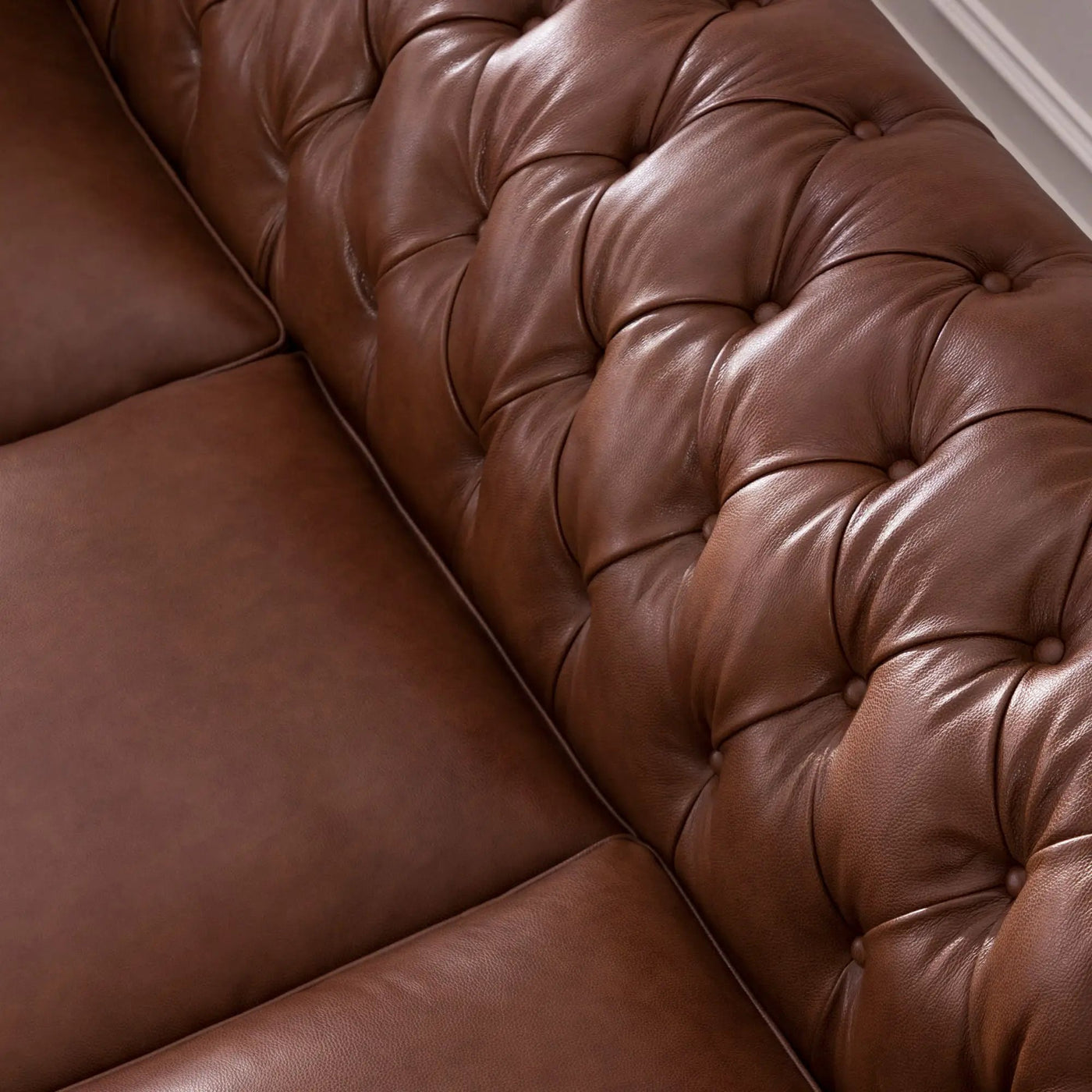 Traditional Tufted Chesterfield Nailhead Sofa by Unique Piece Furniture