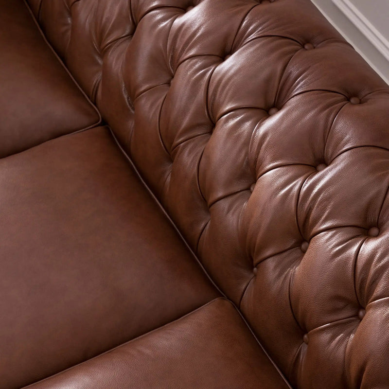 Traditional Tufted Chesterfield Nailhead Sofa by Unique Piece Furniture
