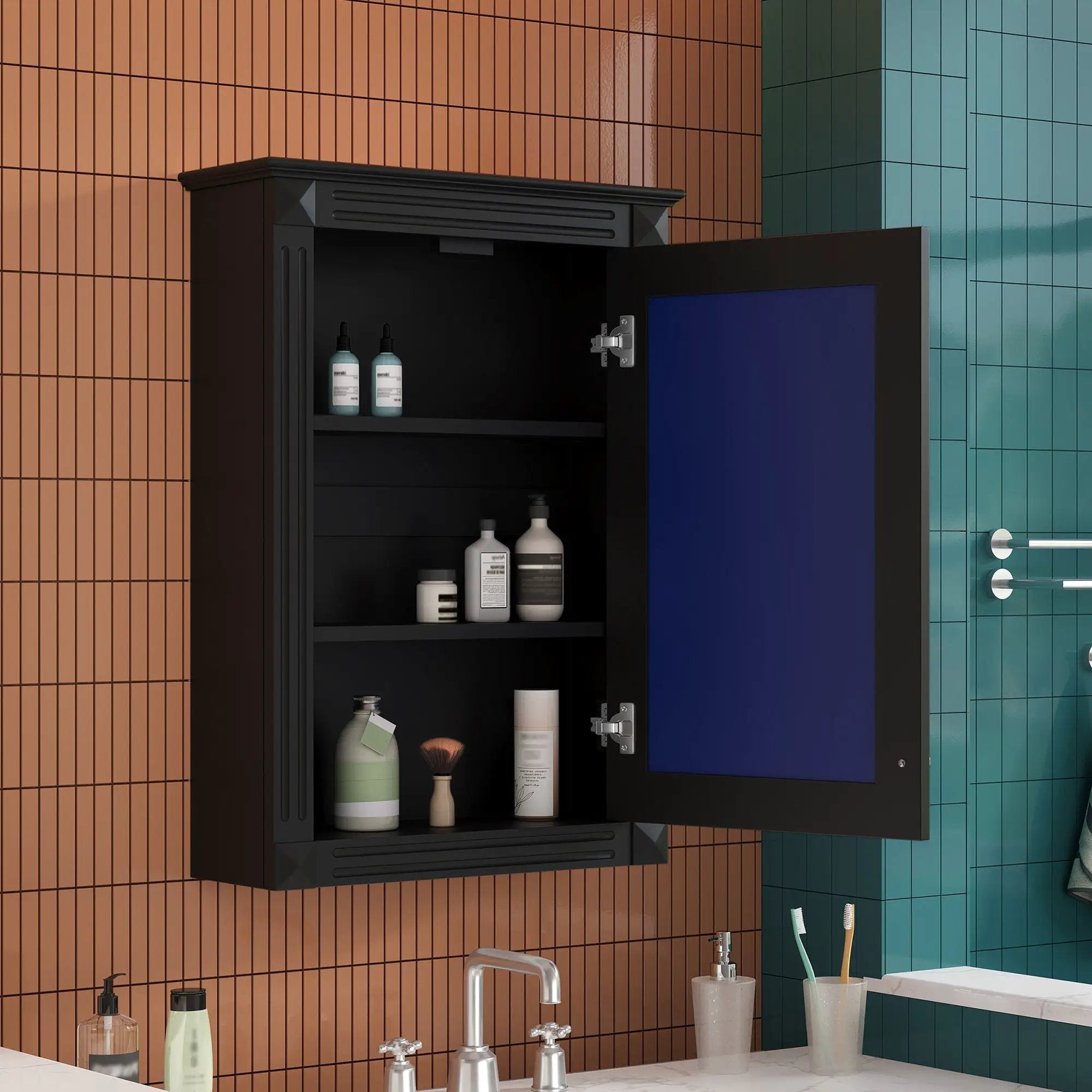 Wall Mounted Bathroom Storage Medicine Cabinet For Over Toilet With Mirror by Unique Piece Furniture