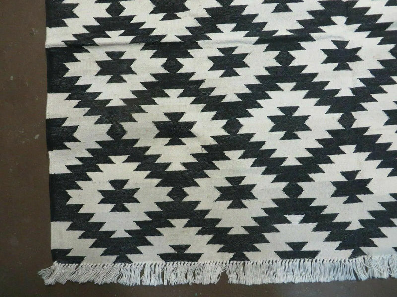 4' X 6' Hand Woven Wool Rug Contemporary Kilim Dhurrie Modern Oriental Area Rug by Jewel Rugs
