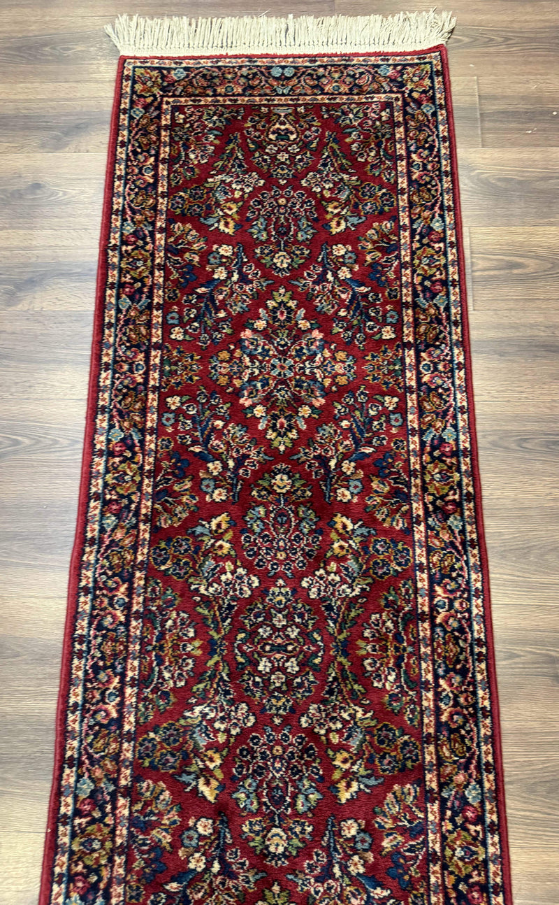 Karastan Runner Rug 2.6 x 8.6, Red Sarouk #785, Original 700 Series, Wool, Rare by Jewel Rugs