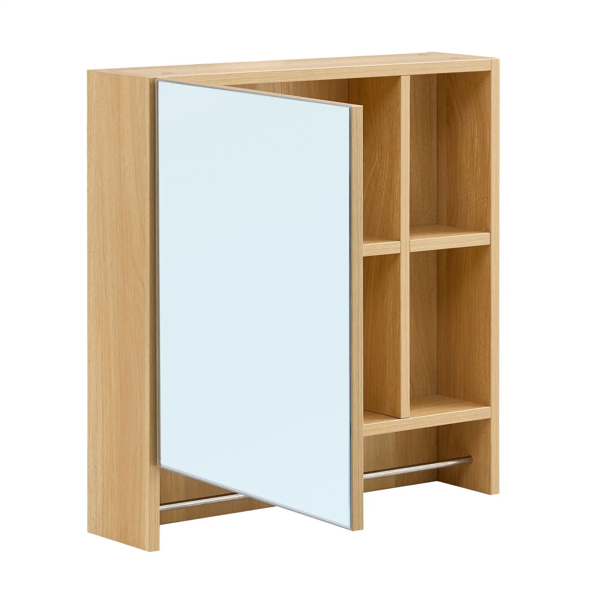 Bathroom Mirror Medicine Cabinet Wall Mounted With Shelves by HouseOfZazla