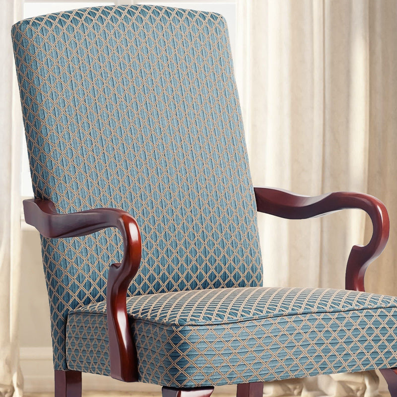 Delaney - Elegant Gooseneck Arm Chair With High Back by HouseOfZazla