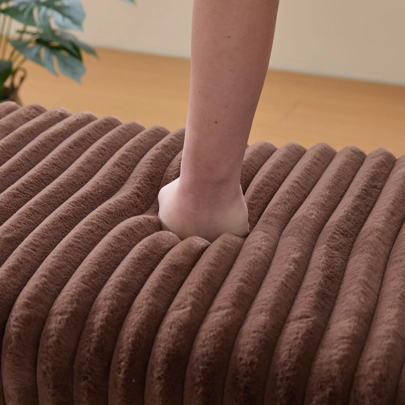 Upholstered Ottoman Coffee Table Foot Rest With Open Storage by HouseOfZazla