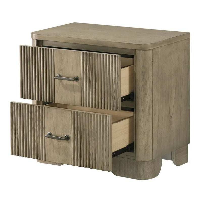 Lakkari - Nightstand - Antique Oak by Unique Piece Furniture