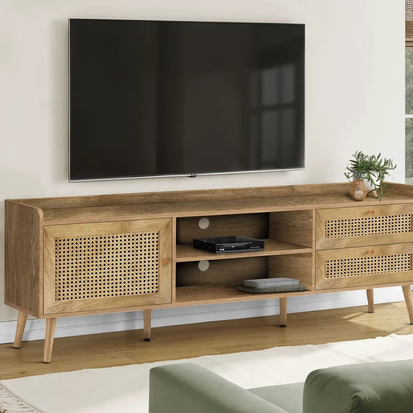 TV Stand, Console, Media Entertainment Center, Storage Cabinet, Transitional by Unique Piece Furniture