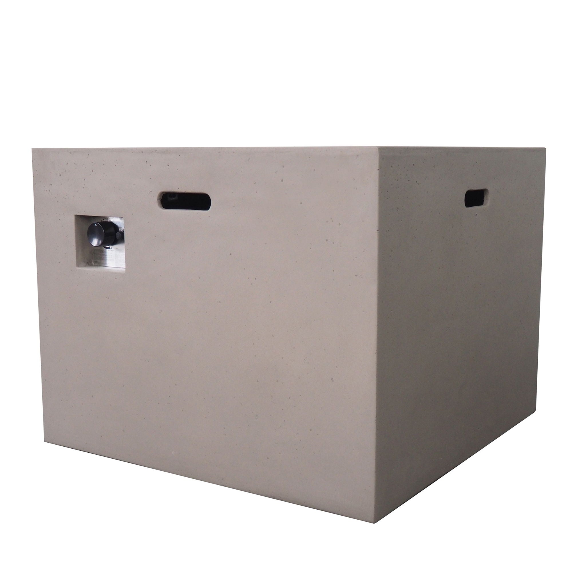 Outdoor Patio Square Gas Burning Concrete Fire Pit 40,000 BTU by HouseOfZazla