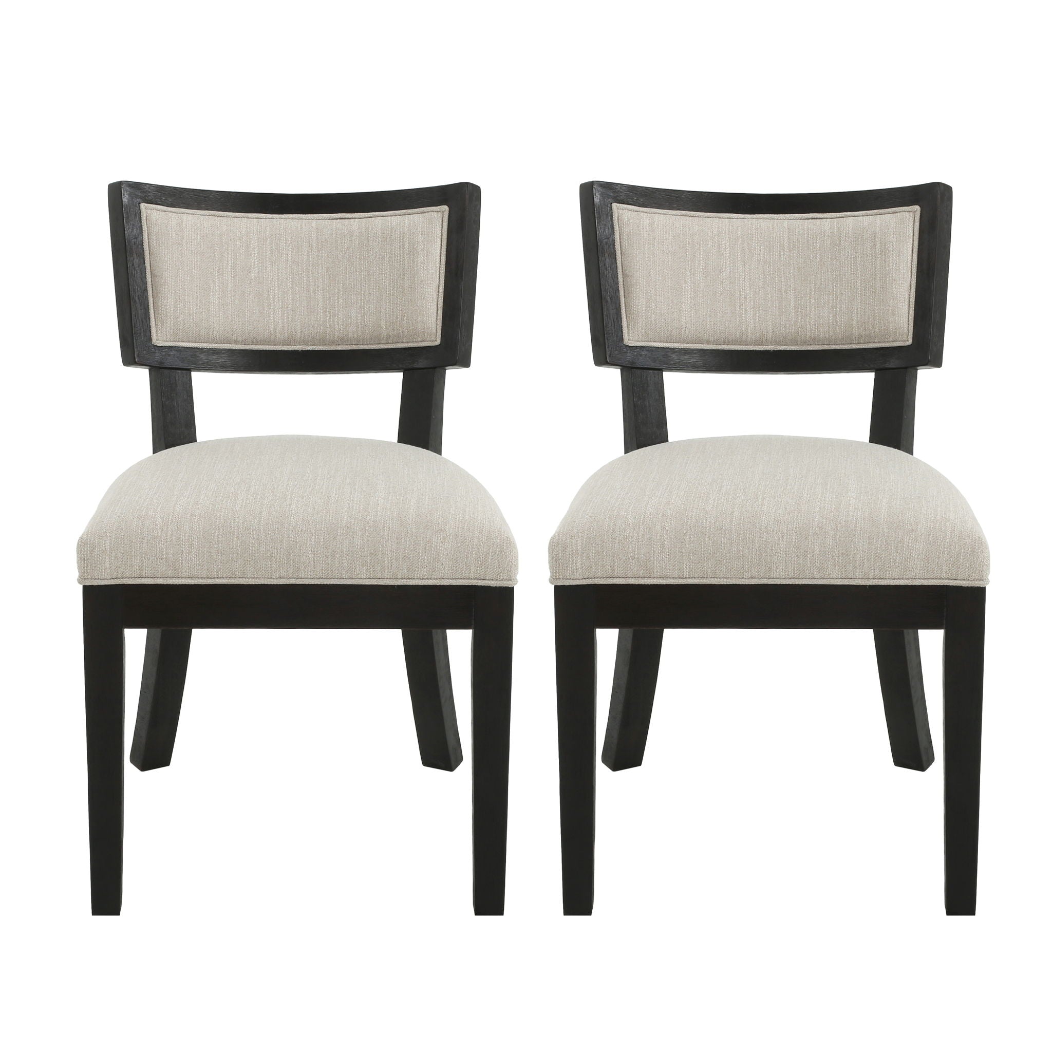 Farmhouse Style Fabric Upholstered Side Dining Chair Set by HouseOfZazla
