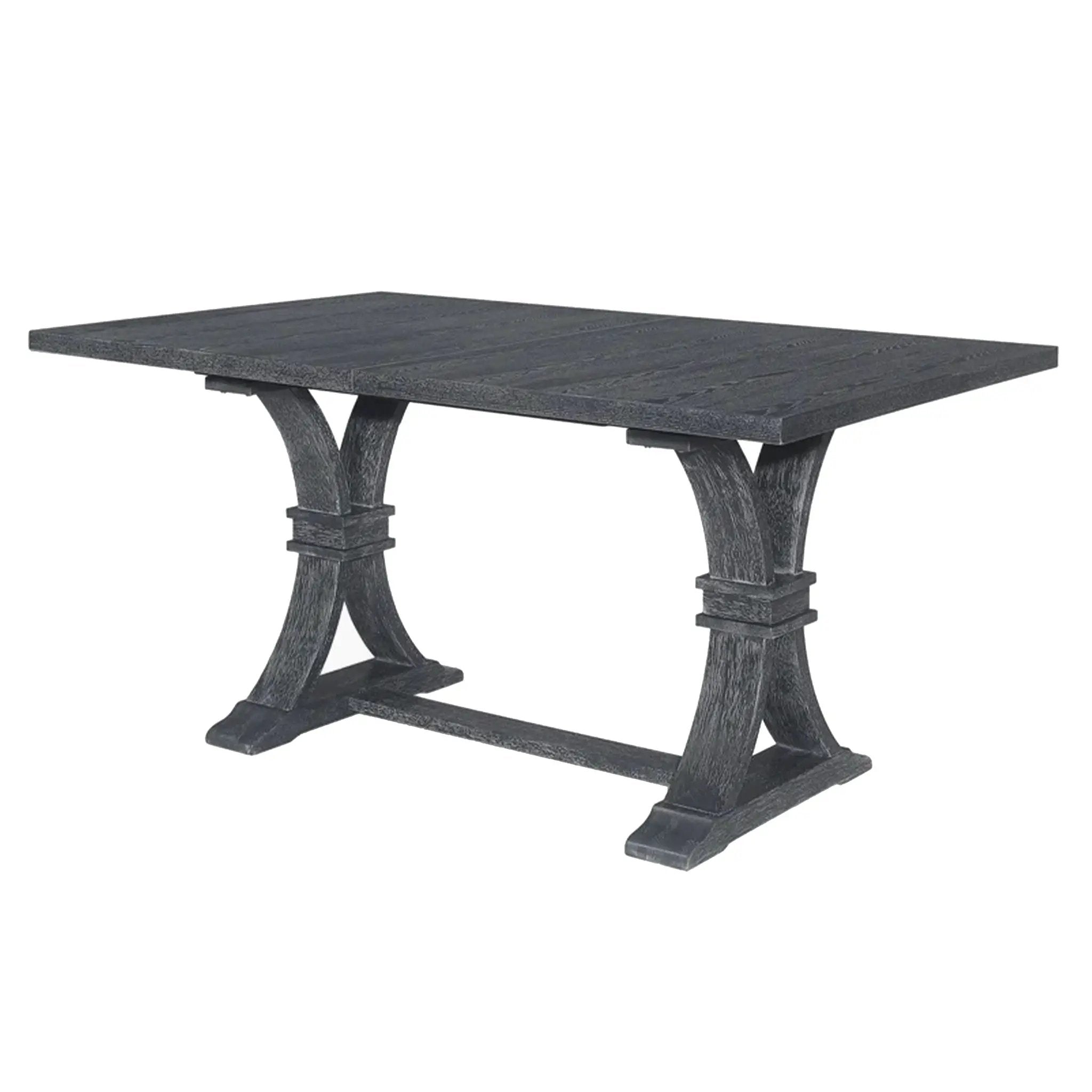 Devingo Extendable Dining Table Rustic Style - Gray by HouseOfZazla