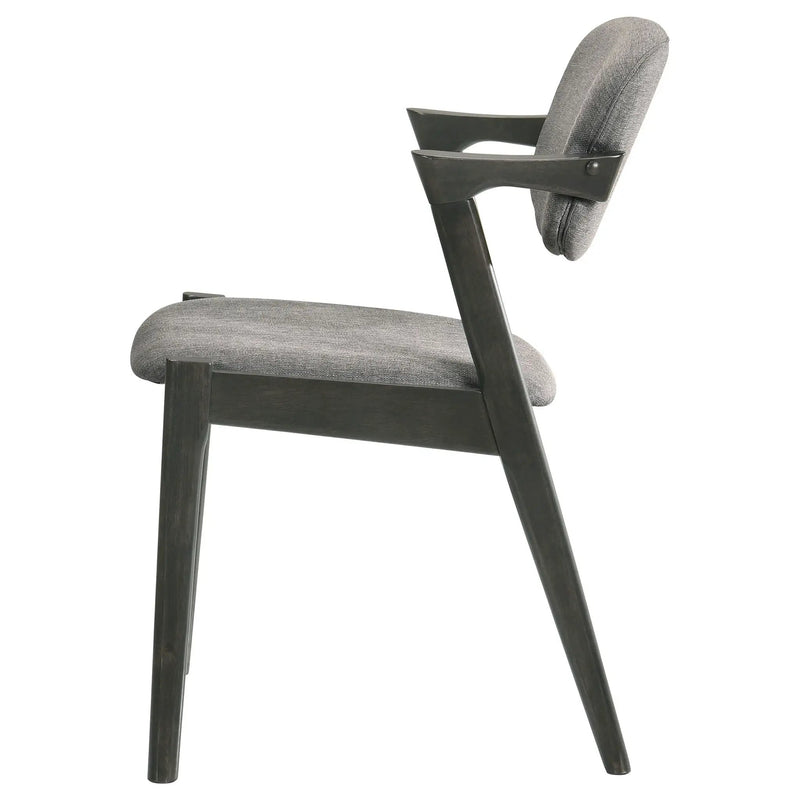 Stevie Padded Wood Dining Arm Chair Black (Set of 2) by Unique Piece Furniture