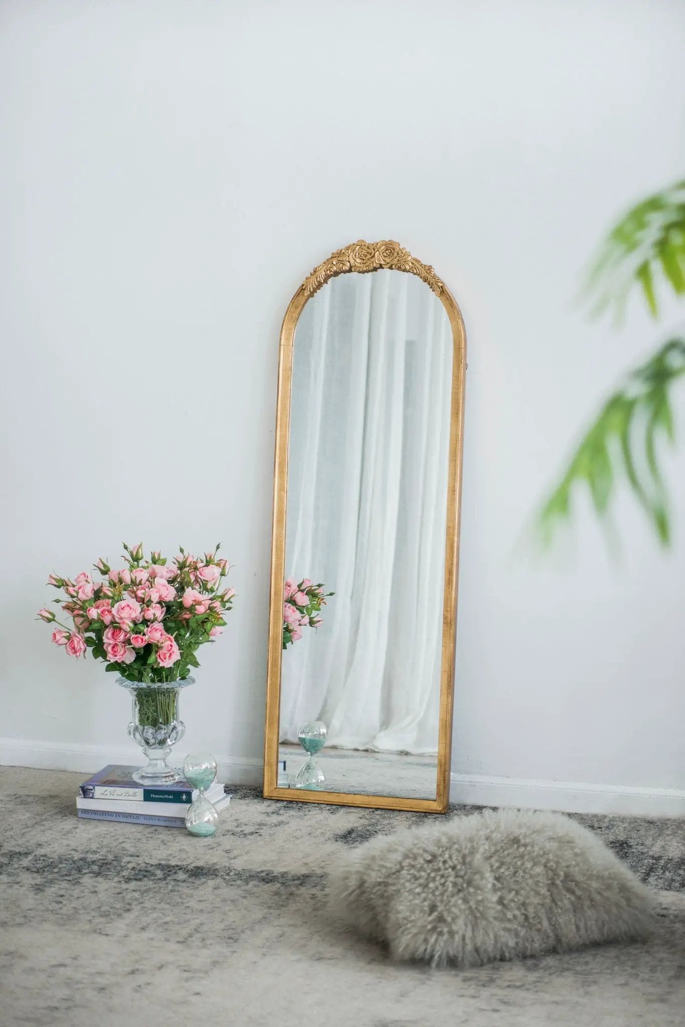 Wood Floor Mirror, Full Body Mirror Dressing Make Up Mirror For Bathroom by Unique Piece Furniture