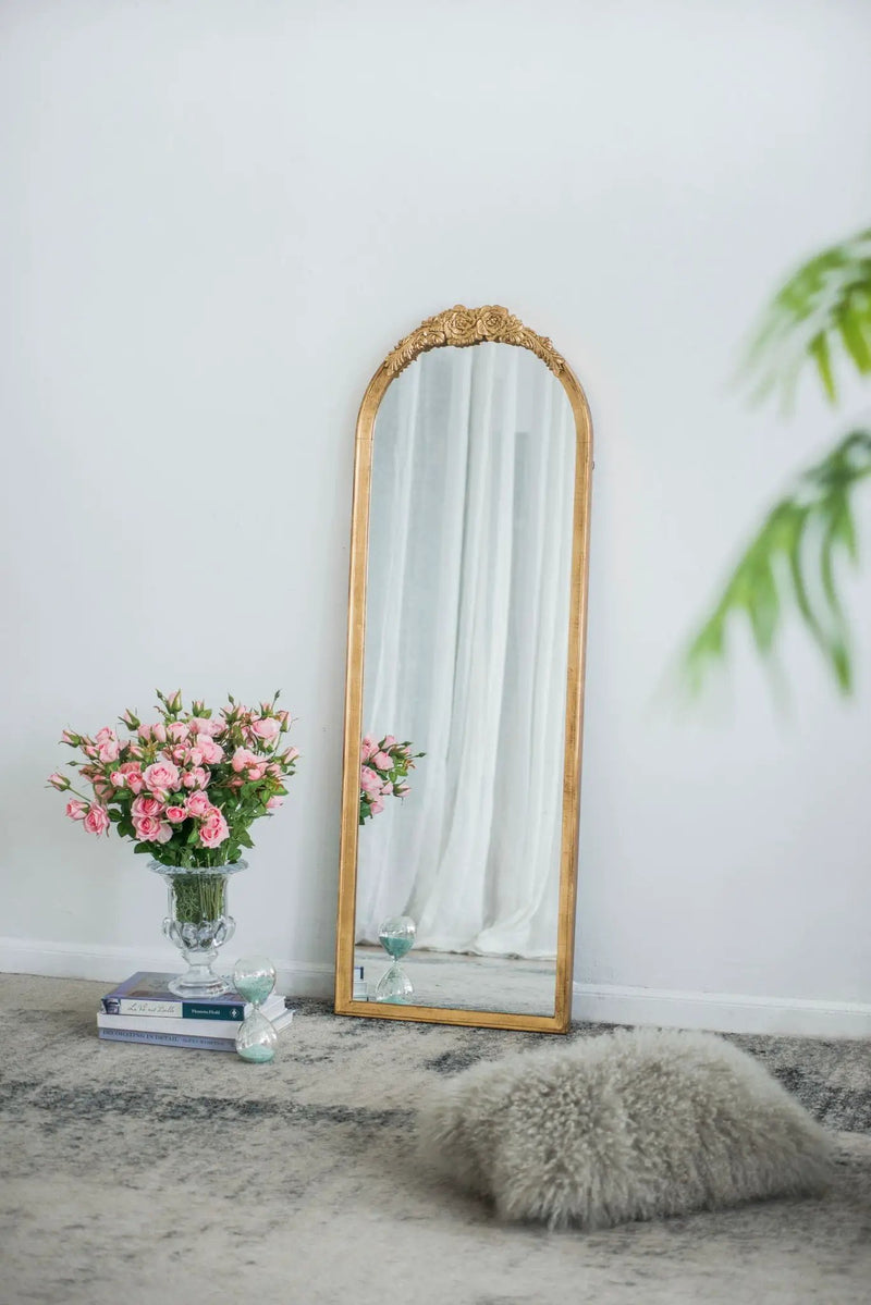 Wood Floor Mirror, Full Body Mirror Dressing Make Up Mirror For Bathroom by HouseOfZazla