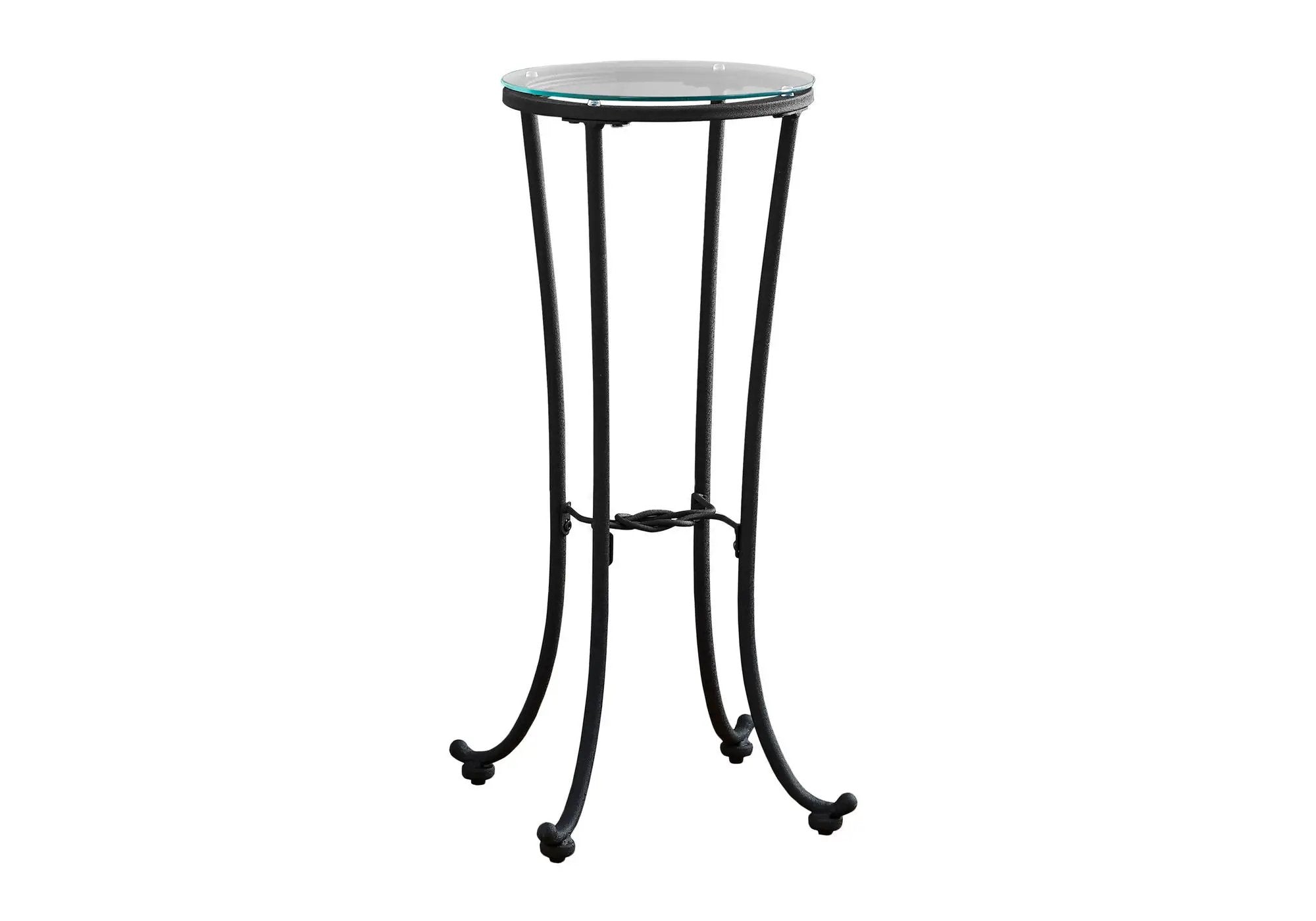 Accent Side Table, Plant Stand, Round, Contemporary & Modern - Black by Unique Piece Furniture