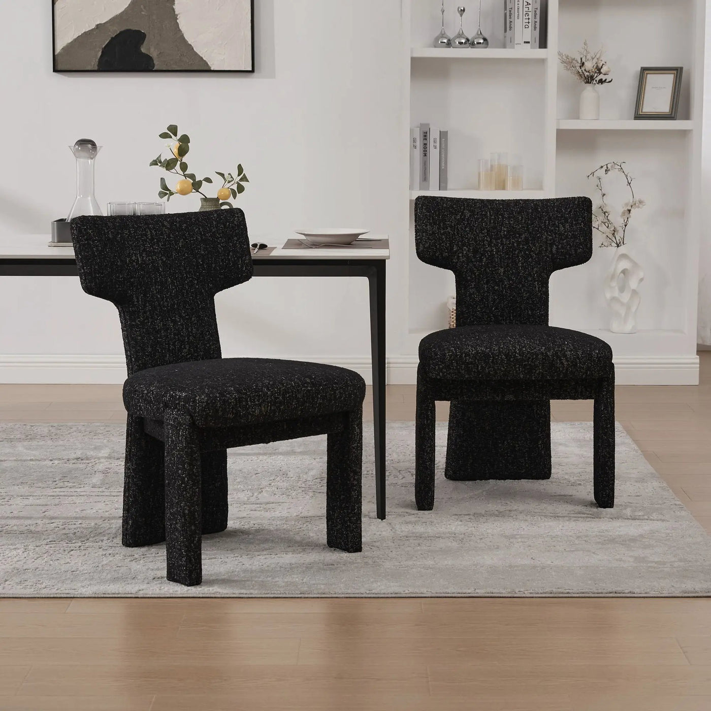 Armless Curved Back Accent Chairs by HouseOfZazla